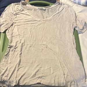 Women's Cream V-Neck Top